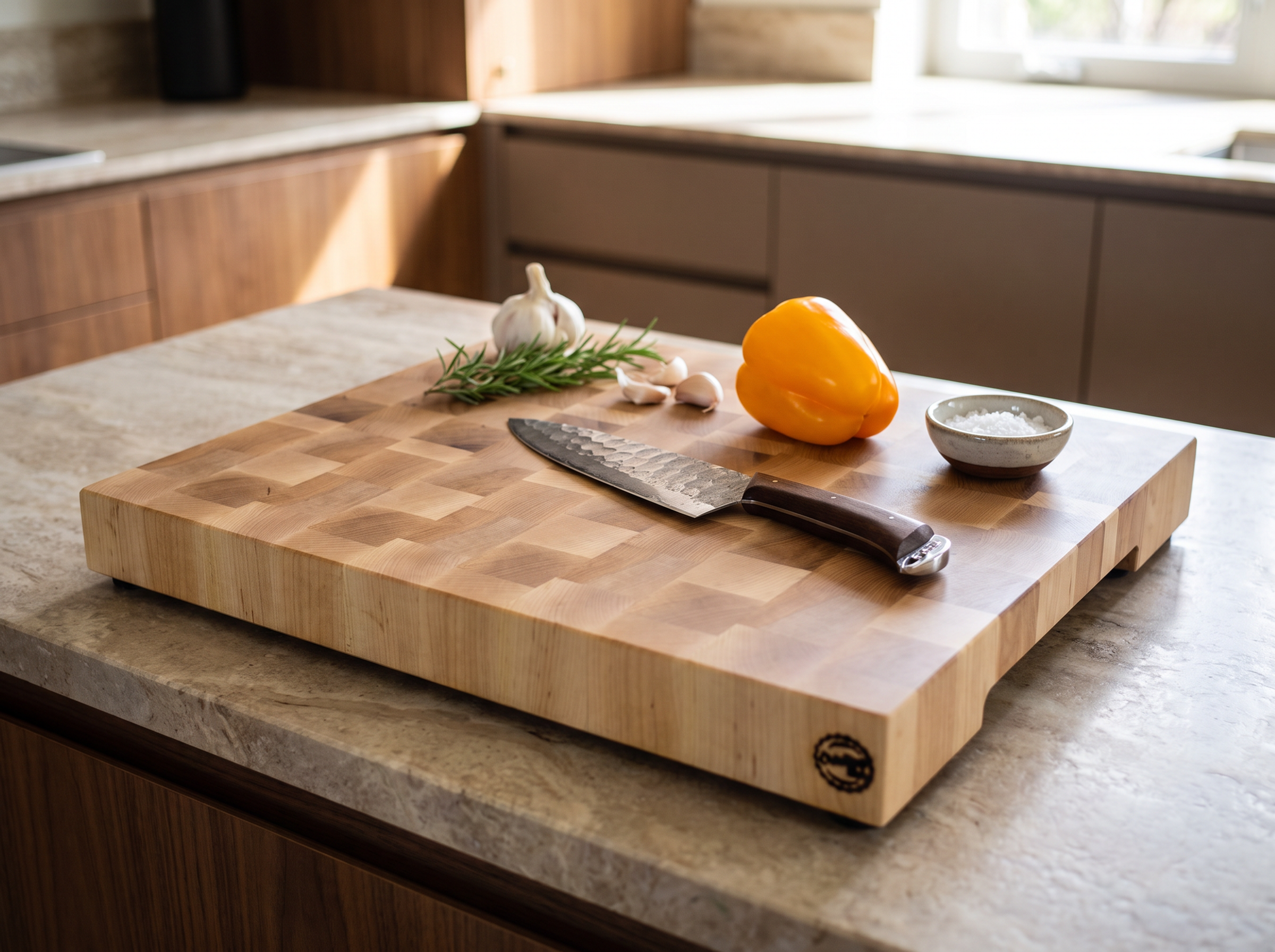 Maple - End Grain Cutting Board - 17" X 15-1/2" X 2"