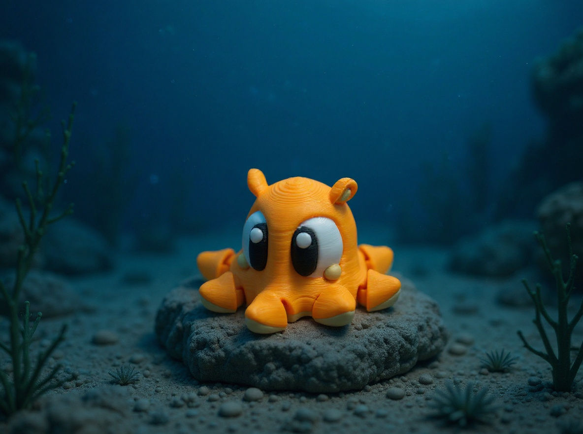 Articulated Flexi Dumbo Octopus Fidget (Keychain version available)