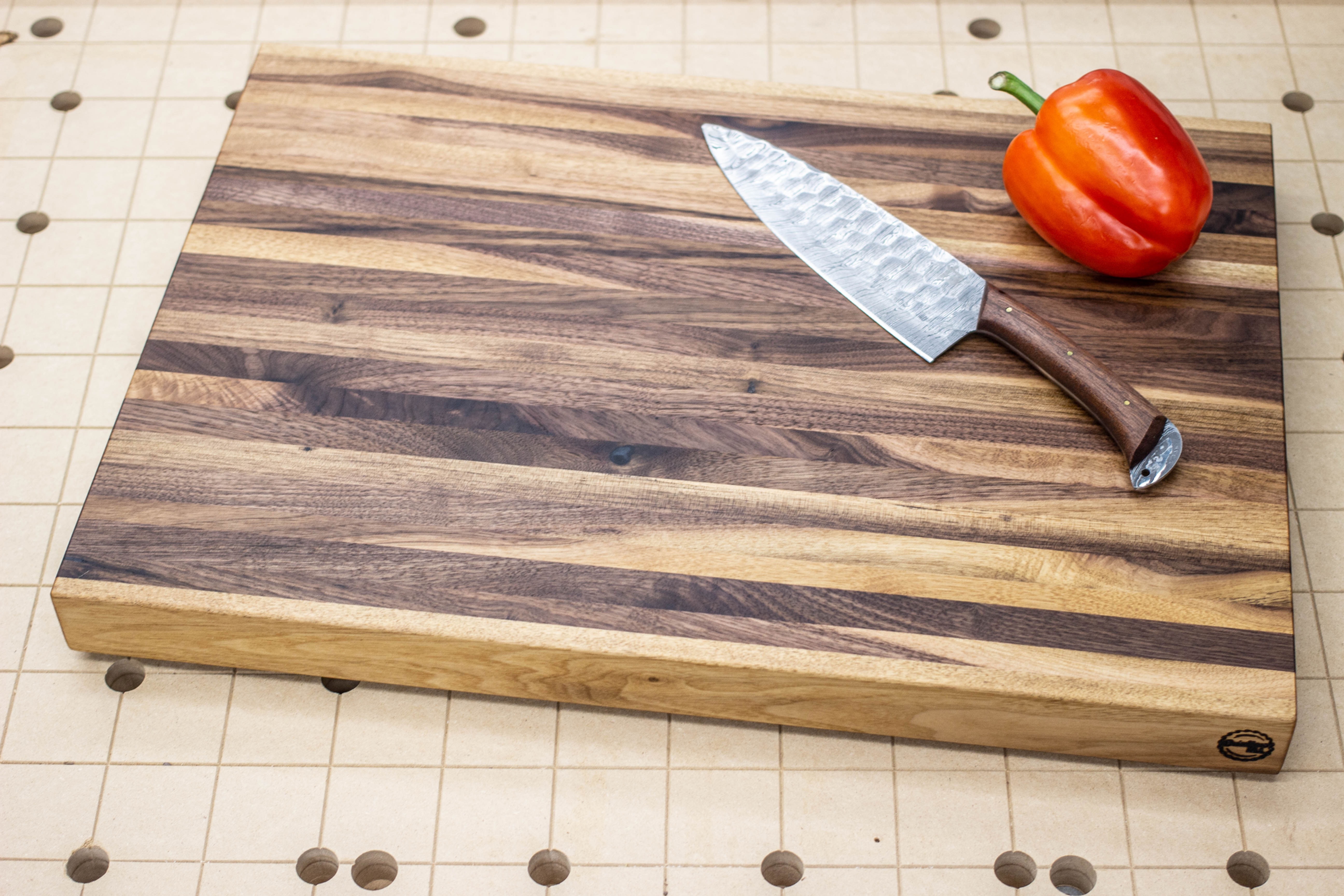 Rustic Black Walnut - Edge Grain Cutting Board - 22" X 15-1/2" X 1-3/4"