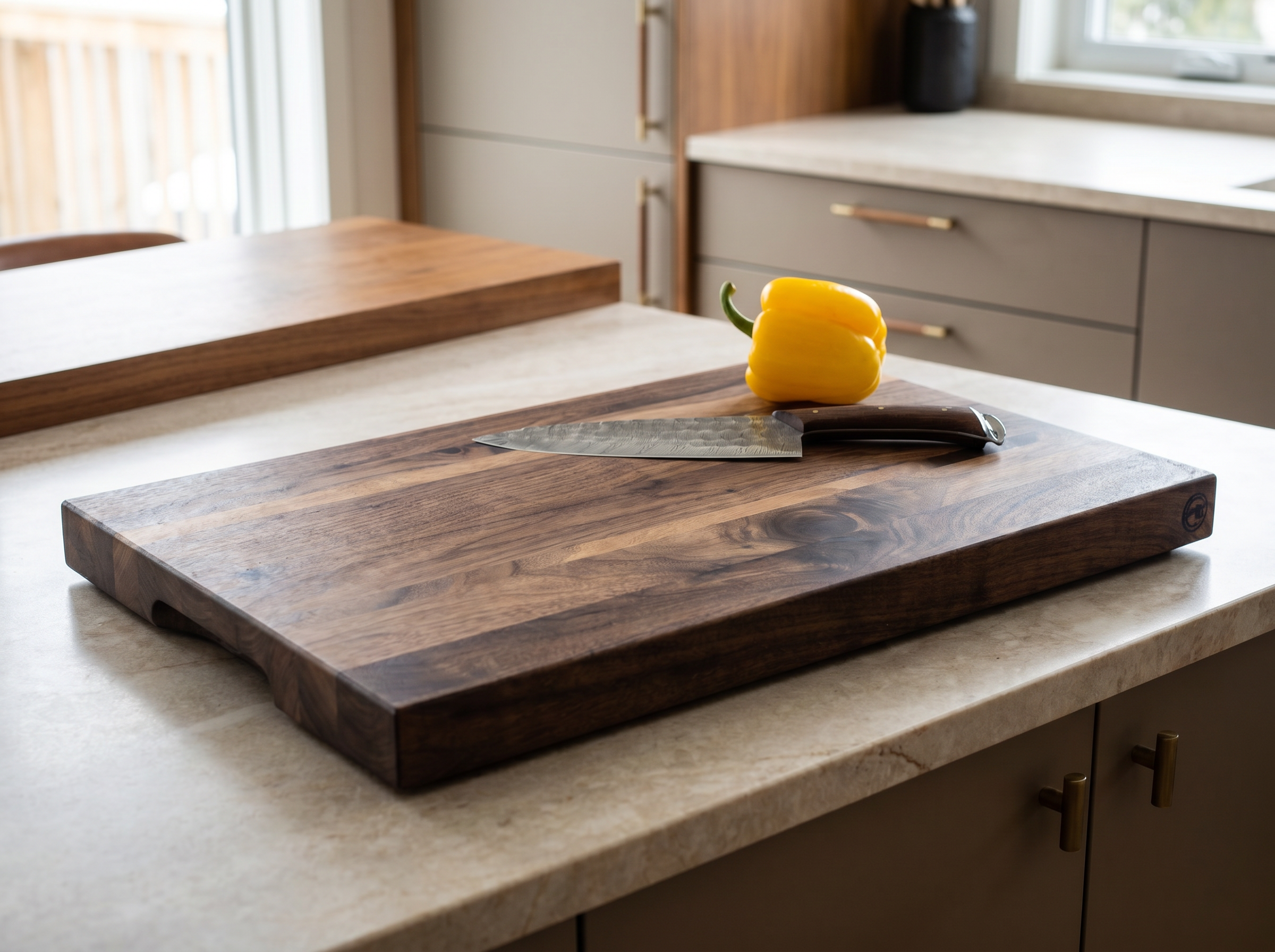Rustic Black Walnut - Edge Grain Cutting Board - 23-3/8" X 12-3/4" X 1-3/4"