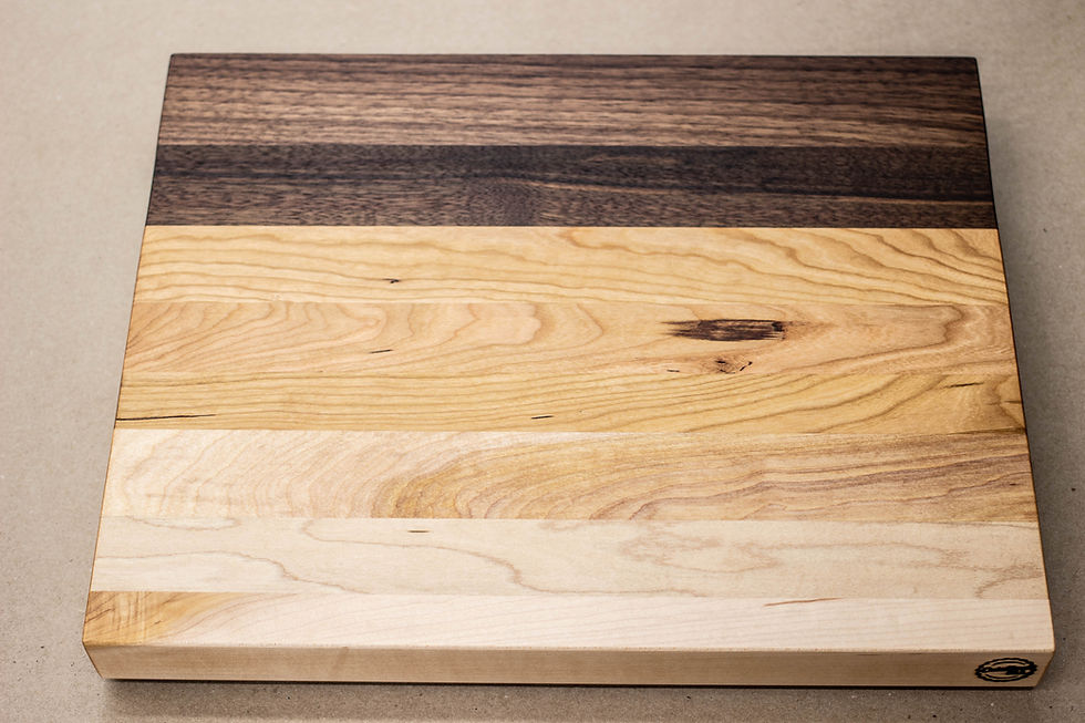 Miniature : Rustic Mixed - Edge Grain Cutting Board - 15-3/8" X 12-1/4" X 1-5/8"
