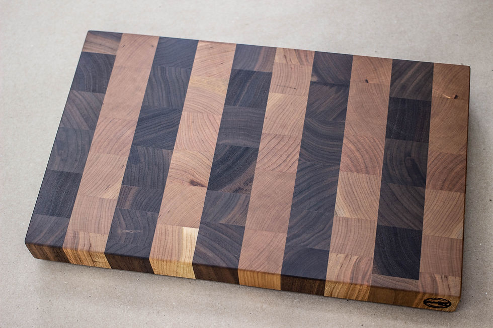 Thumbnail: Mixed - End Grain Cutting Board - 15-3/8" X 9-3/4" X 1-1/2"
