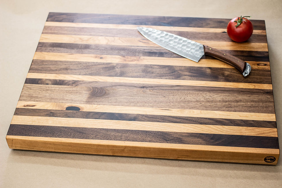 Miniature : Rustic Mixed - Edge Grain Cutting Board - 23-1/2" X 17-3/4" X 1-5/8"