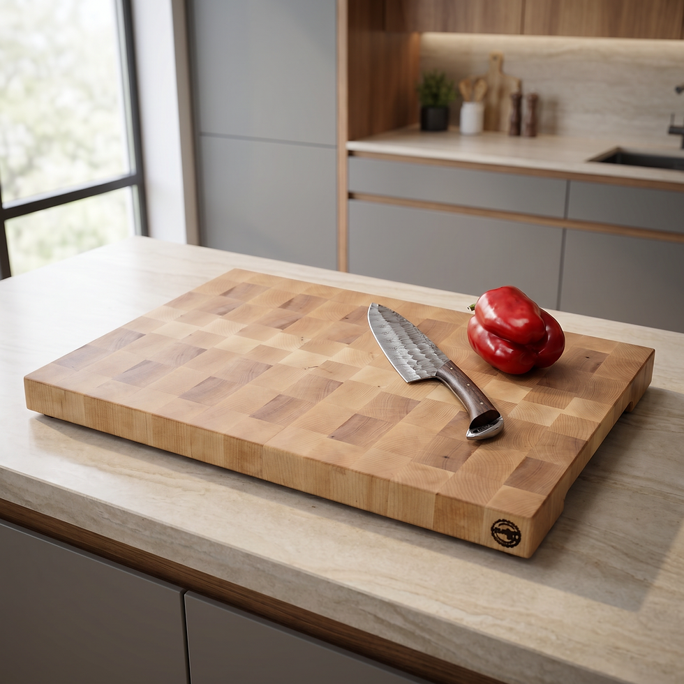 Thumbnail: Custom End Grain Maple Cutting Board | Handcrafted Hardwood