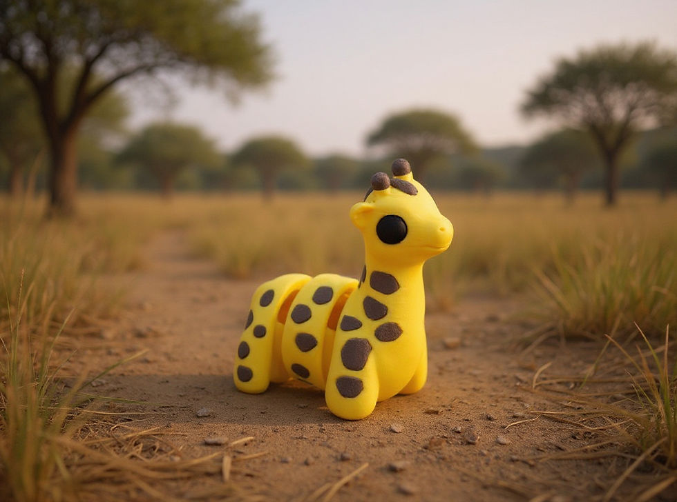 Articulated Flexi Giraffe Fidget (Keychain version available)