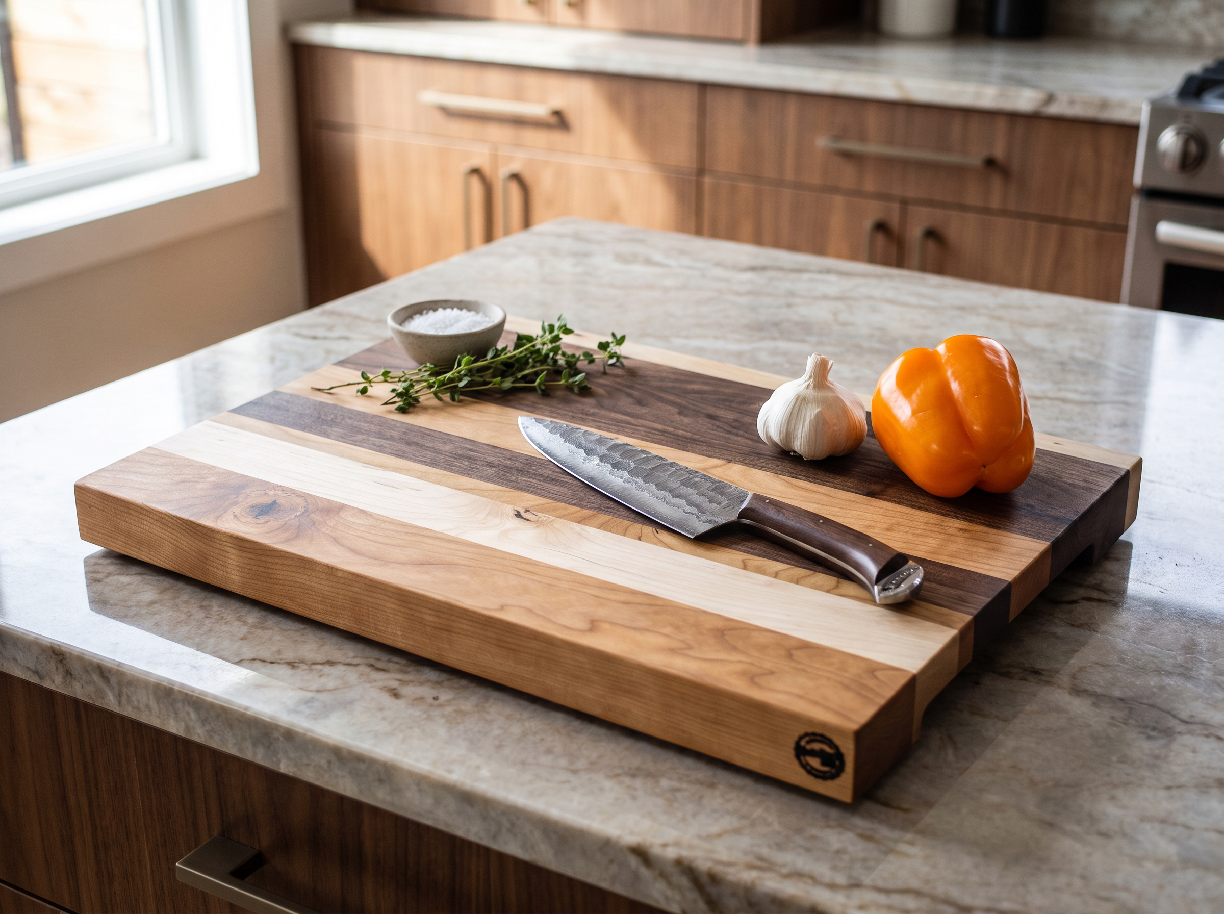 Rustic Mixed - Edge Grain Cutting Board - 19-1/4" X 13-1/4" X 1-5/8"