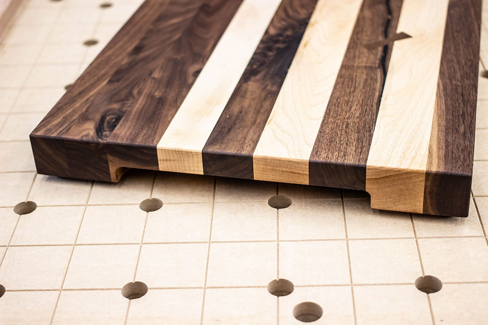 Miniature : Rustic Mixed - Edge Grain Cutting Board - 23-1/4" X 13-3/4" X 1-5/8"