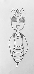 Queen Bee from the children's book "I BEE a Honey BEE" by Jayme Kendall