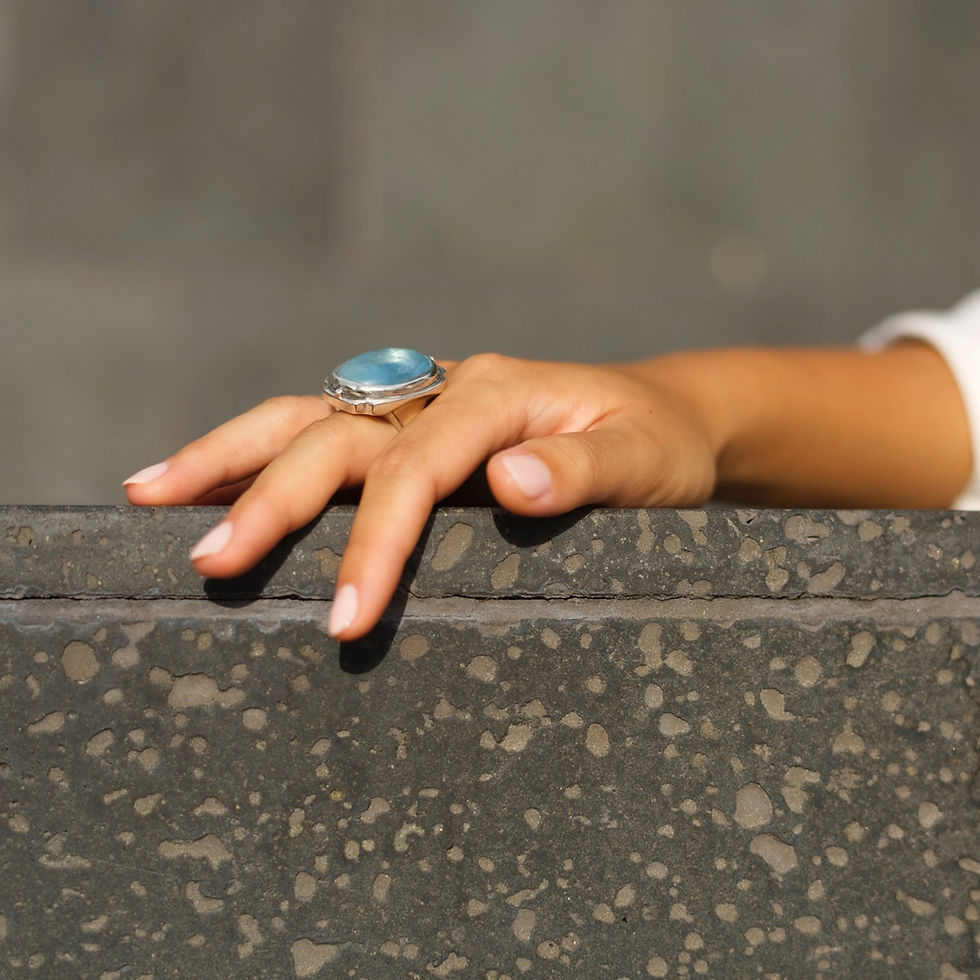 Thumbnail: Aquamarine 'Noveau` Ring
