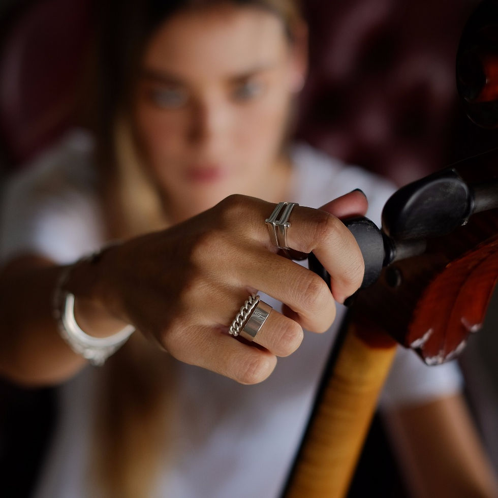 Thumbnail: Split Double Rivet Ring