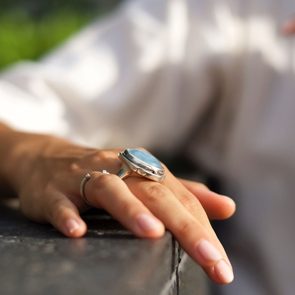 Thumbnail: Aquamarine 'Noveau` Ring