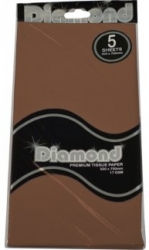 TISSUE PAPER DIAMOND 500X750MM 17GSM CHOCOLATE BROWN