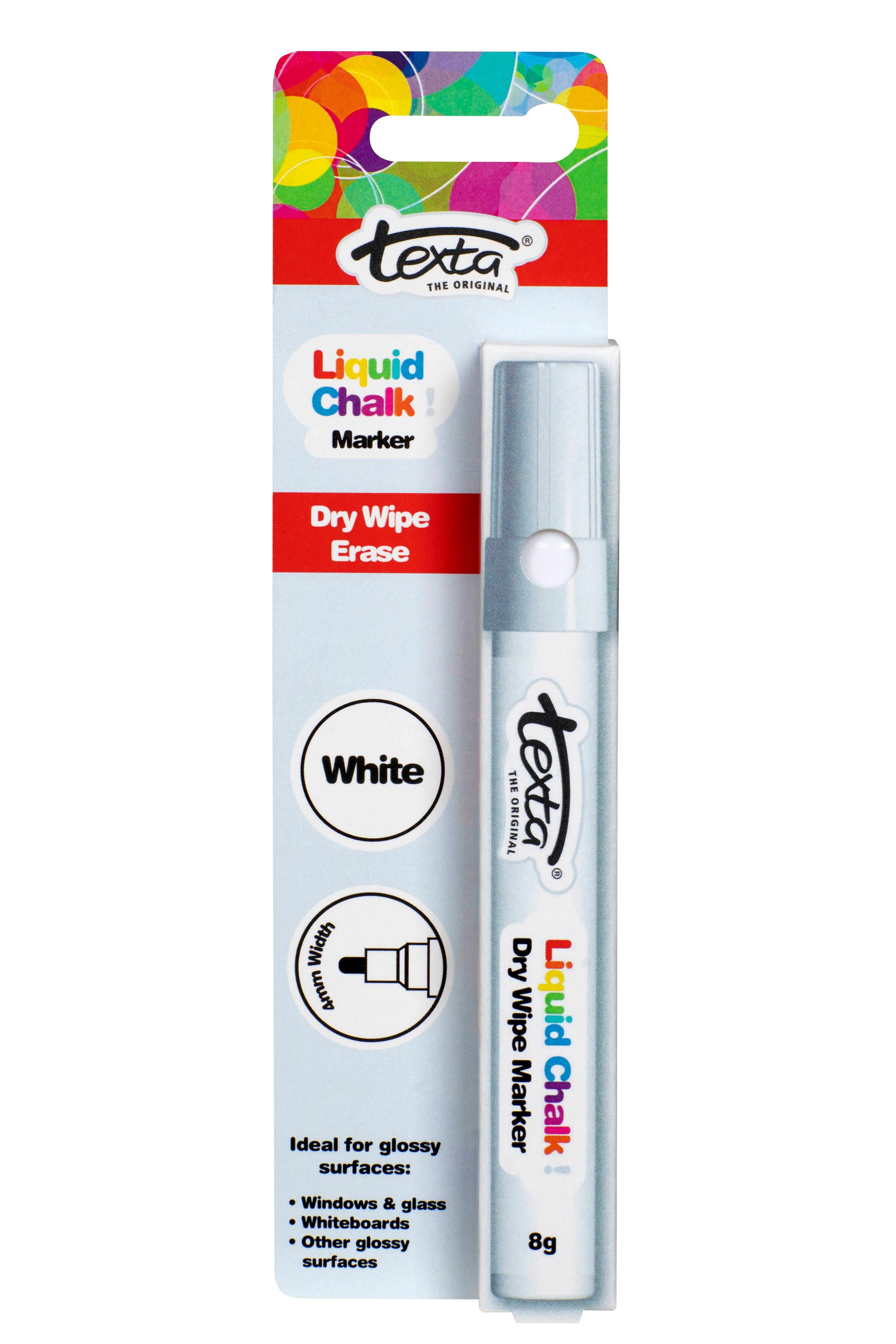 TEXTA LIQUID CHALK MARKER DRY WIPE WHITE