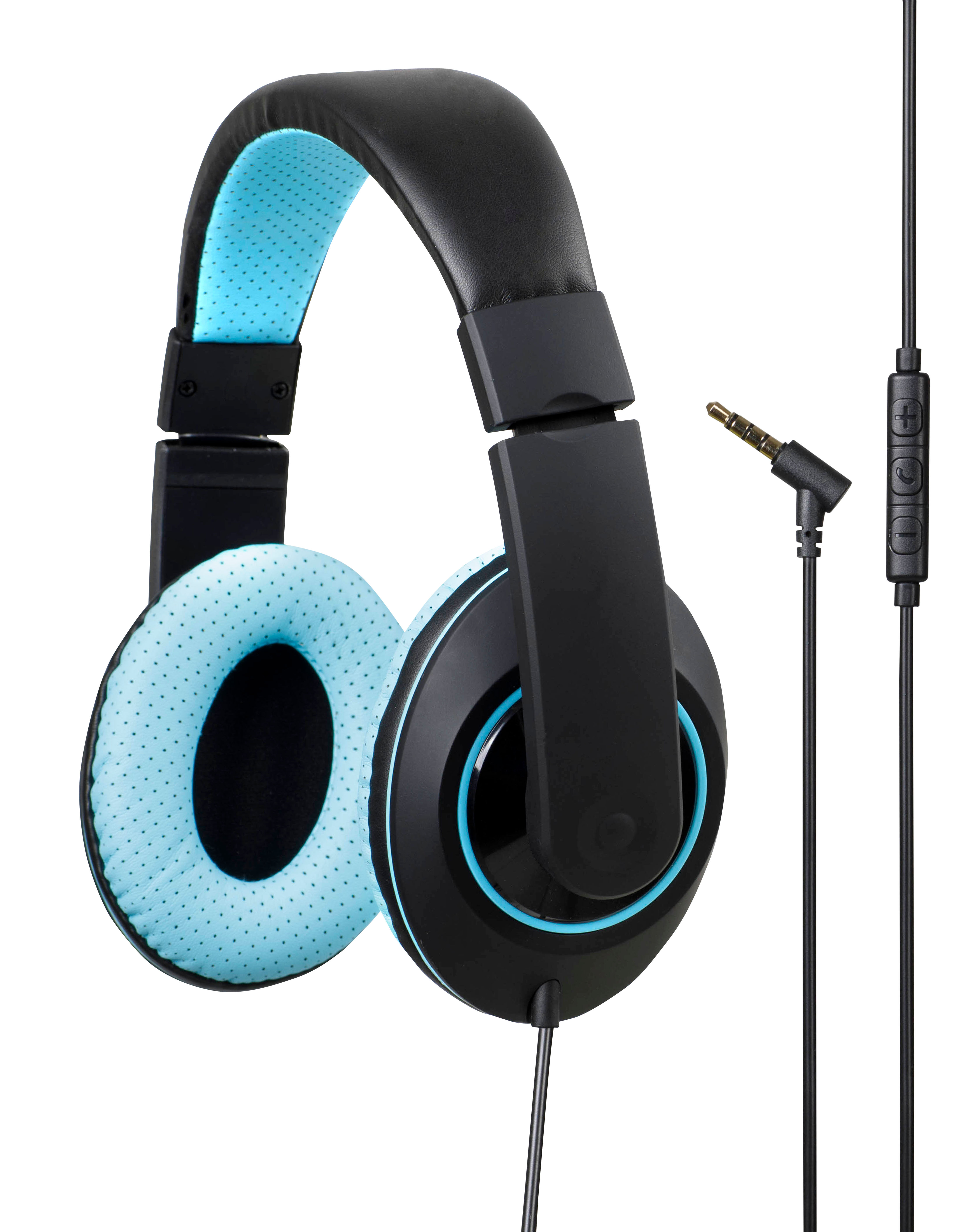 KENSINGTON® OVER EAR HEADPHONES WITH INLINE MIC AND VOLUME CON BLUE