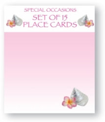 PLACE CARD SET PINK FRANGIPANI