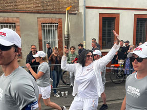 Notre présidente a porté la flamme !