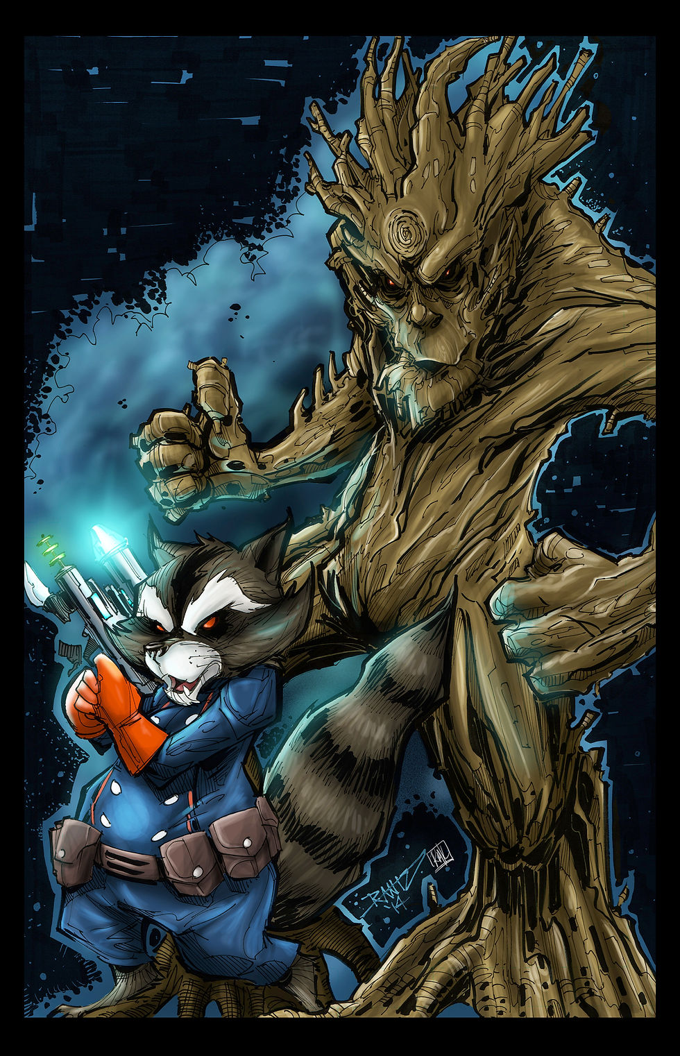 Rocket And Groot 11 x 17 Print
