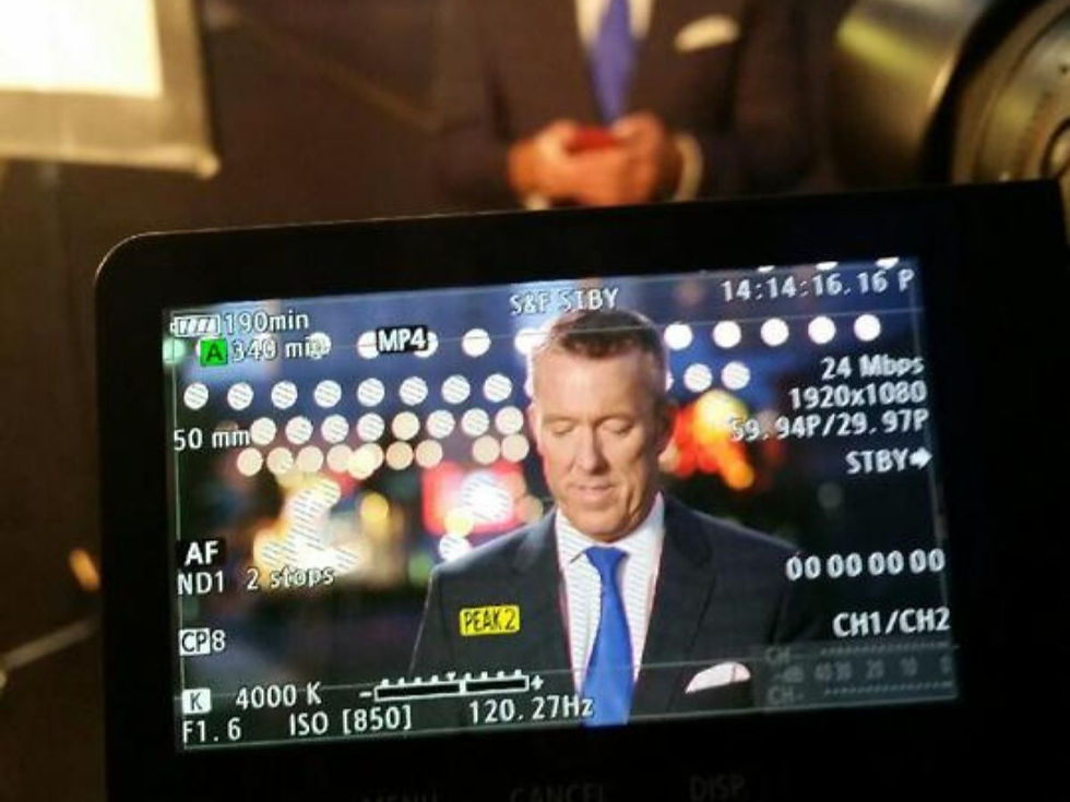 john huck anchoring on a display monitor