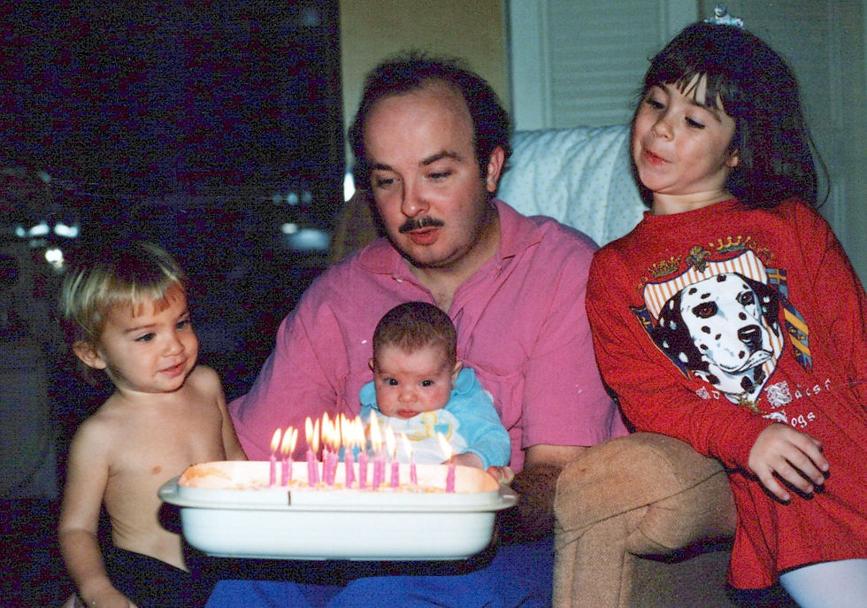 Sheehan, Mickey, Kenzie, Melissa (Mickey's Birthday), 1990