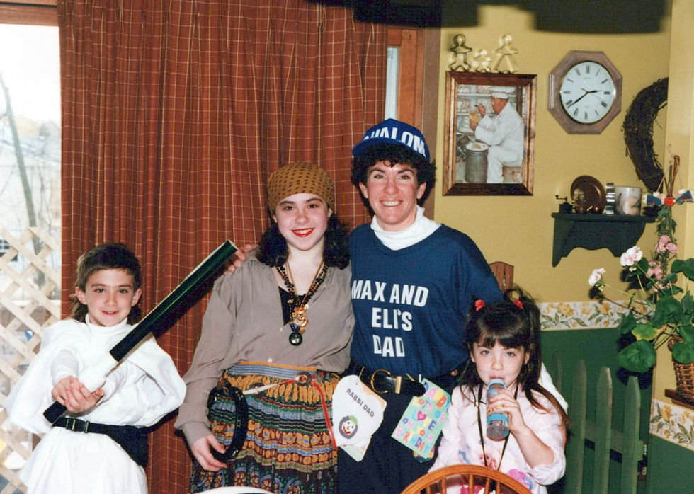 Sheehan, Melissa, Sheri, Kenzie (Purim), 1996