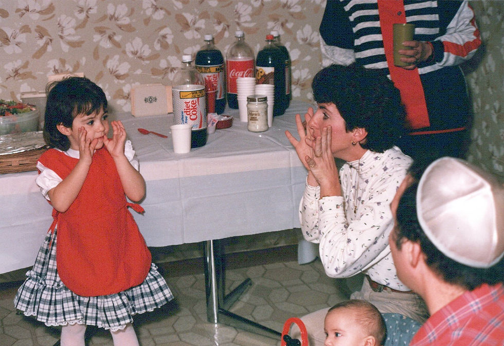 Melissa and Sheri (Hanukkah), 1987