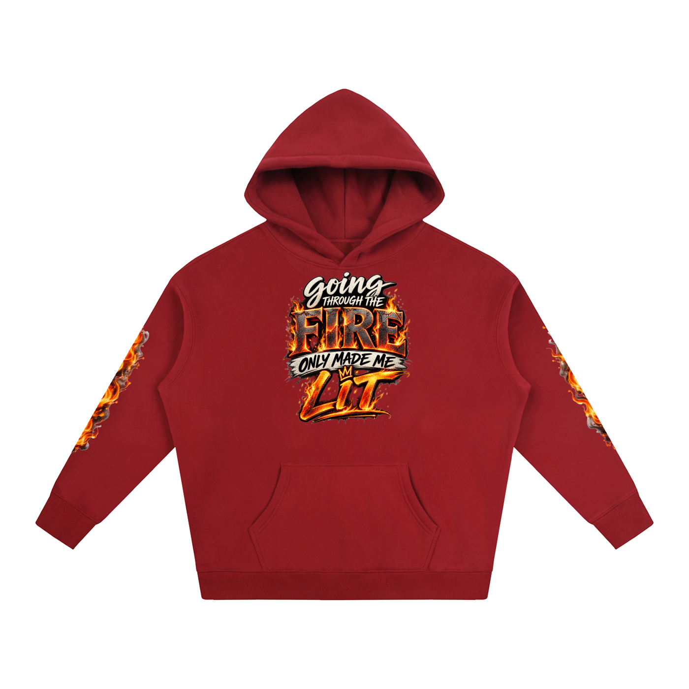 Going Through the Fire Hoodie — Crimson