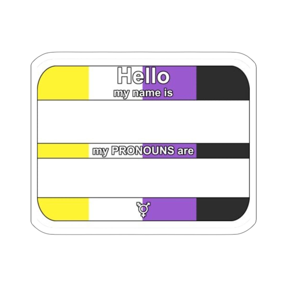 NonBinary Nametag Sticker