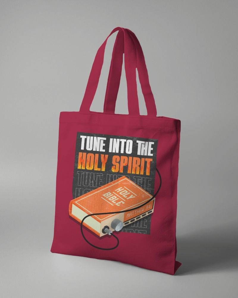 Thumbnail: TUNE INTO THE HOLY SPIRIT | TOTE BAG