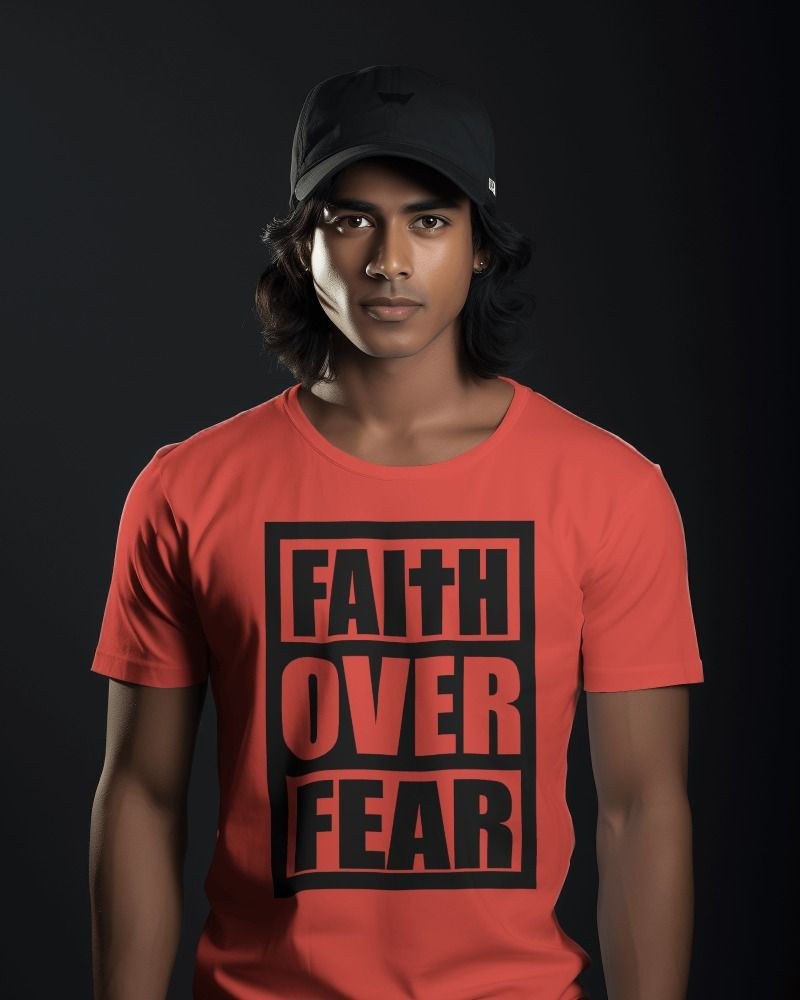 Thumbnail: FAITH OVER FEAR | REGULAR FIT T-SHIRT