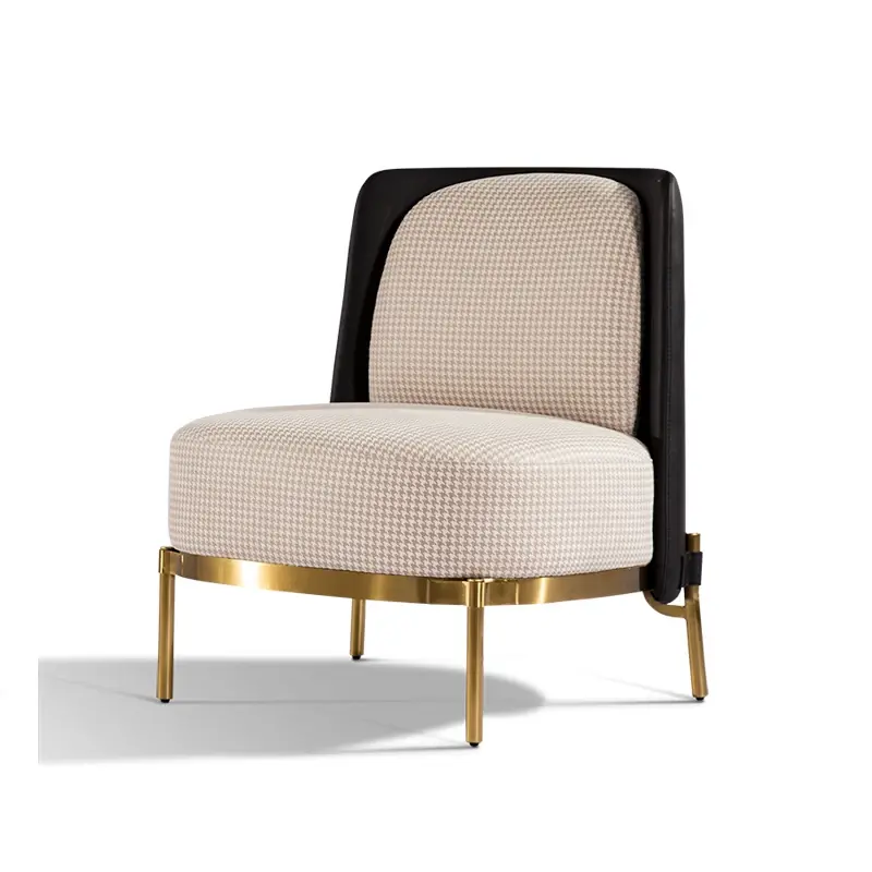 Miniatura: Modern Lounge Living Room Stainless Steel Base Fabric Accent Chair Chair