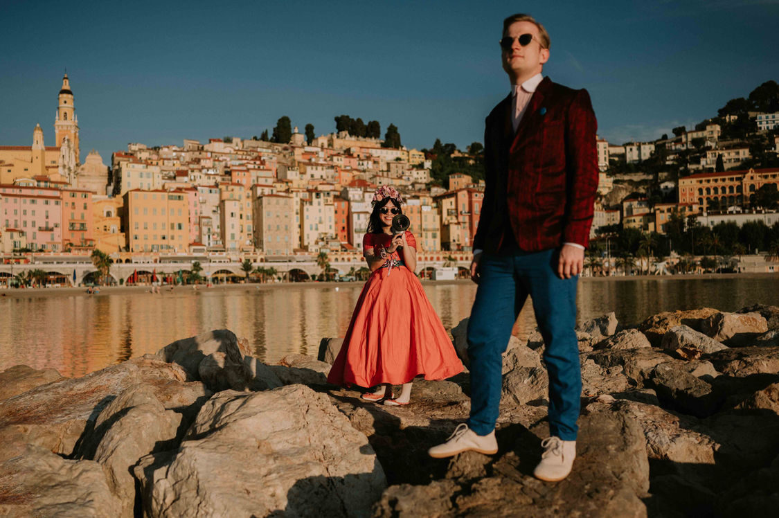 séance photo de couple à Menton