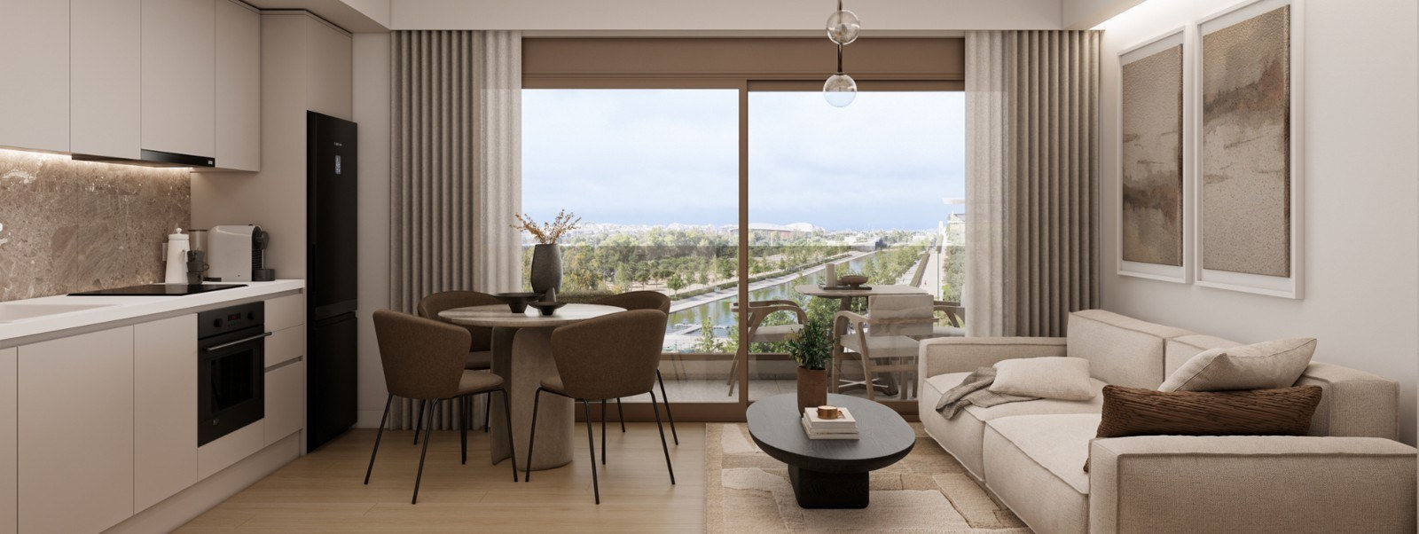 Kallithea duplex penthouse — interior render