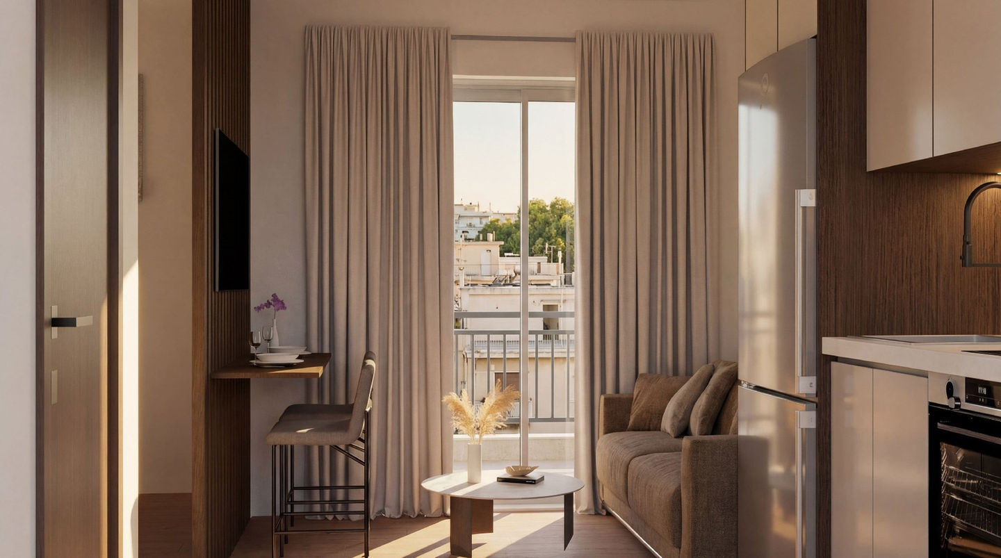 Nea Ionia residences — interior render
