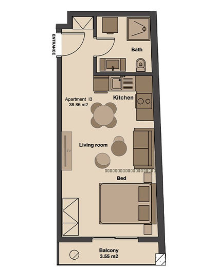 Nea Ionia residences — apartment floor plan