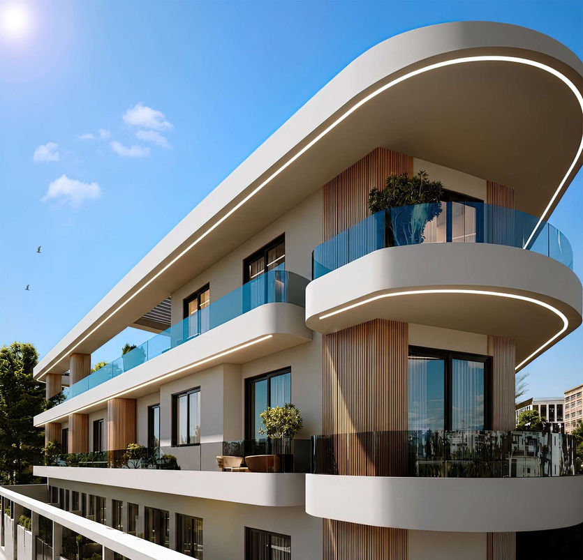Kato Elliniko pool residences — exterior render