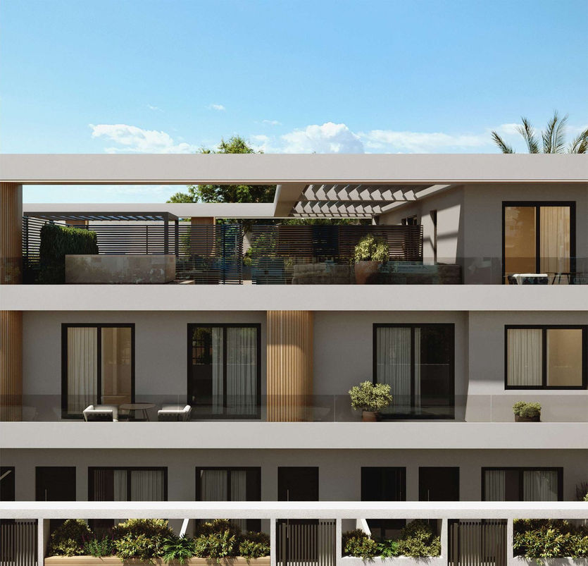 Kato Elliniko pool residences — exterior render
