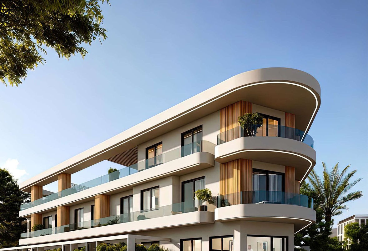Kato Elliniko pool residences — exterior render