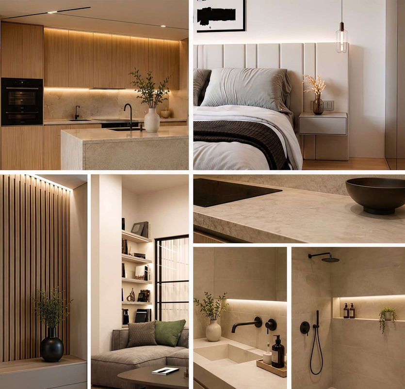 Kato Elliniko pool residences — interior render
