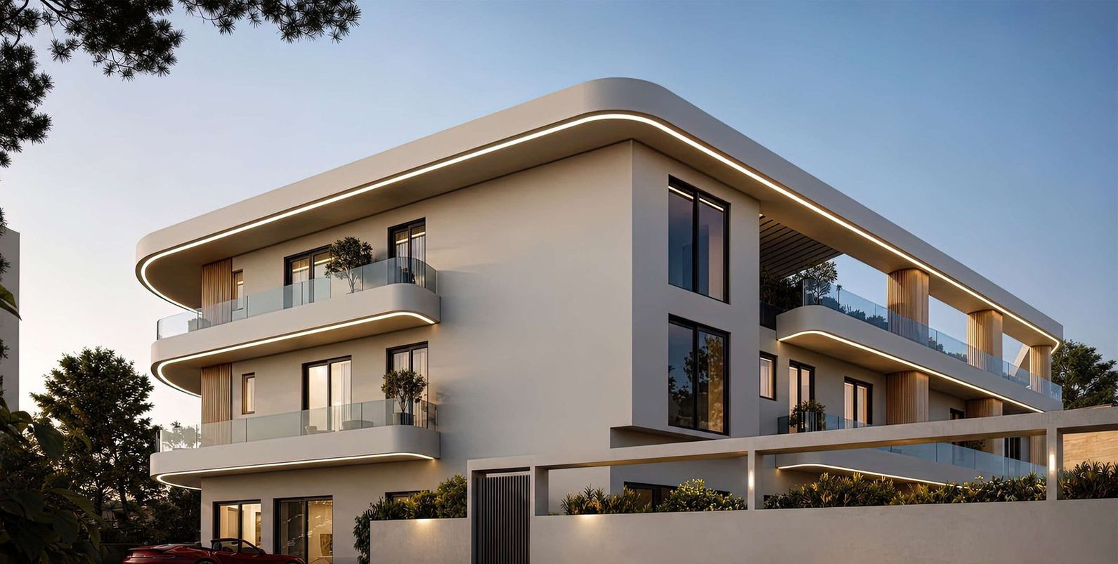Kato Elliniko pool residences — exterior render