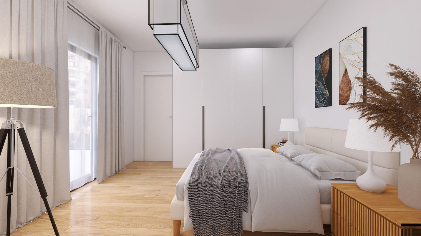 Peiraiki one-bedroom apartments — interior render