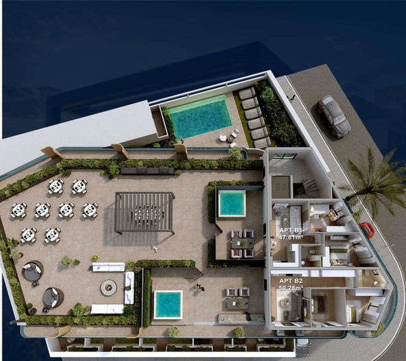 Kato Elliniko pool residences — apartment floor plan