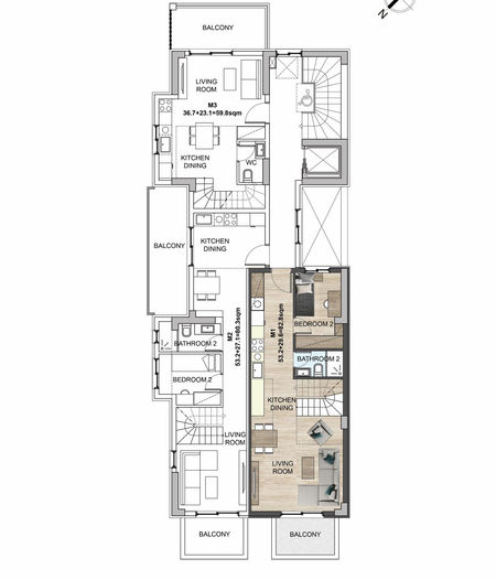 Ano Glyfada boutique residences — apartment floor plan