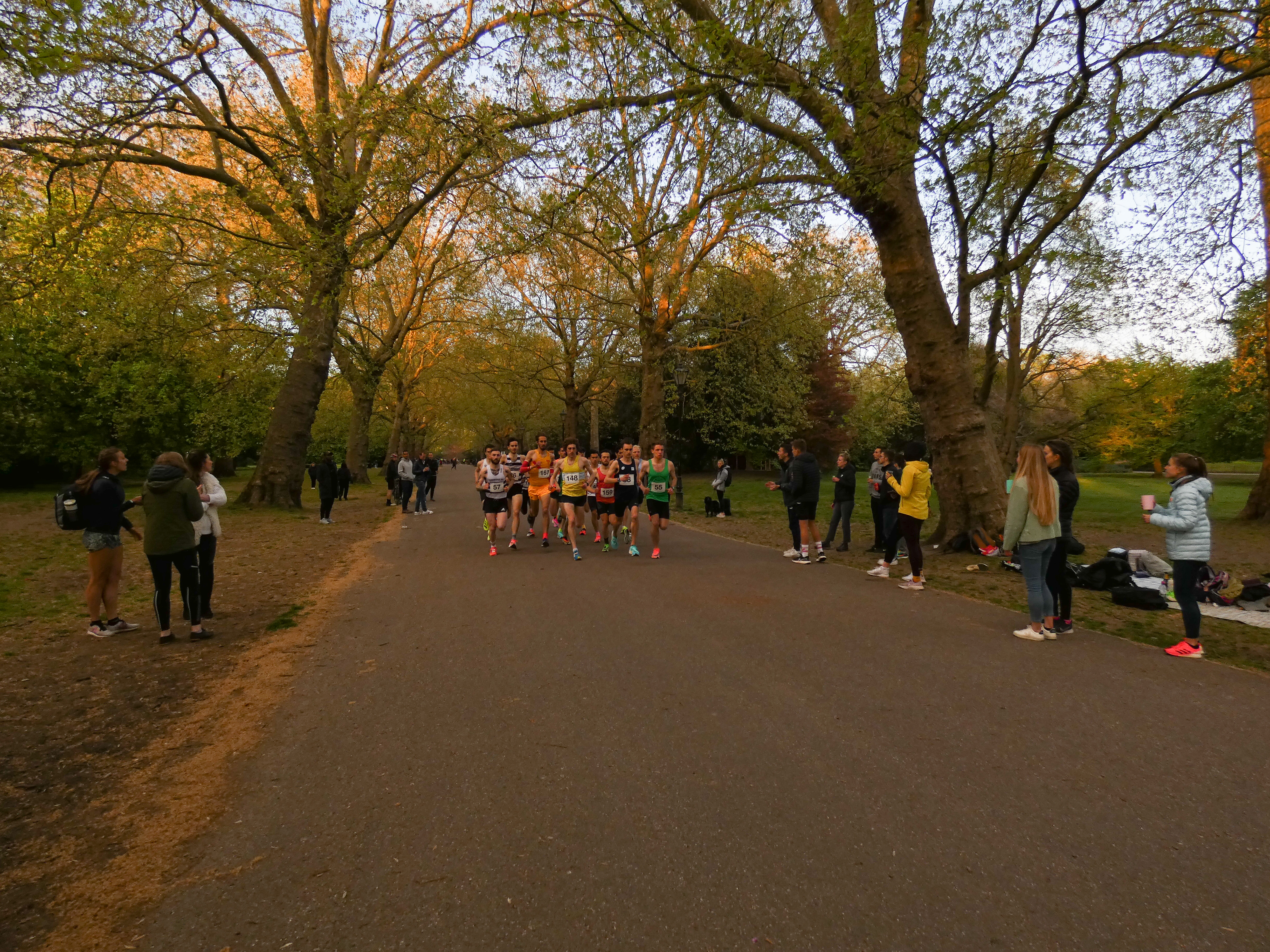 Runners racing at Friday Night Under the Lights 5K