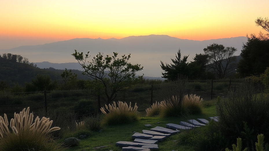 Pathway at sunrise representing growth, transformation, and moving forward with intention and purpose.