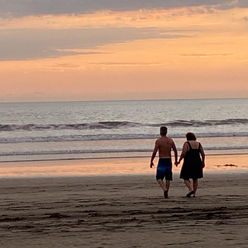 Sunset at Jaco Beach and a couple