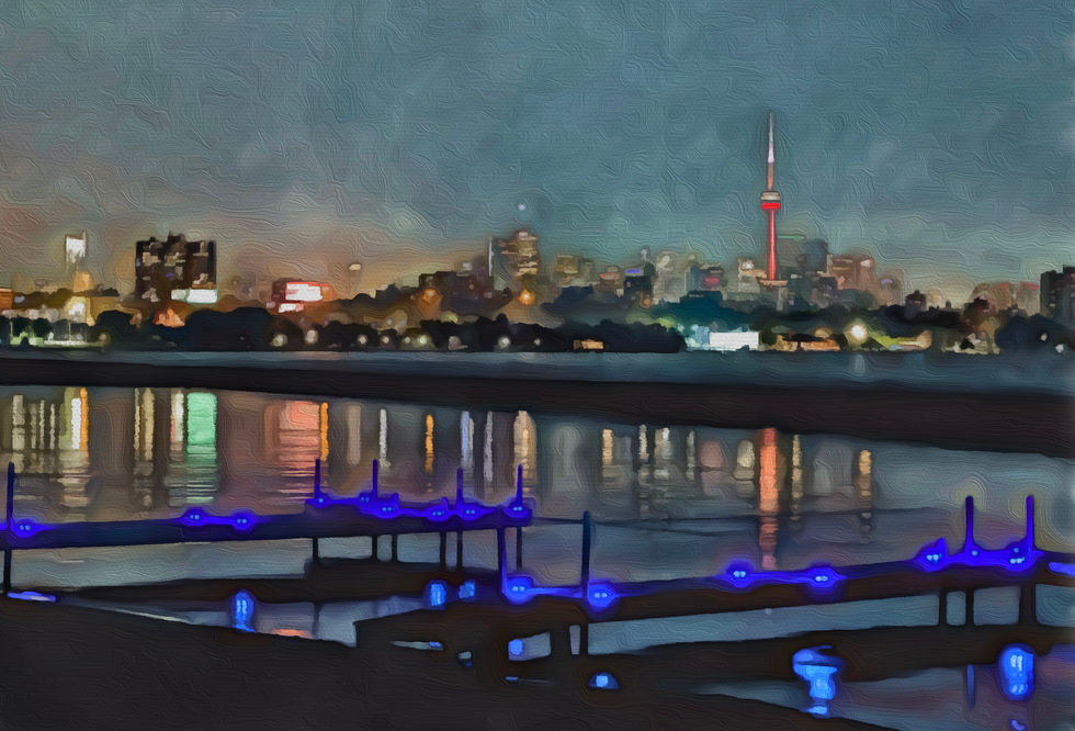 Light and reflection on the Ontario Lake
Paysage de nuit réflection et lumières