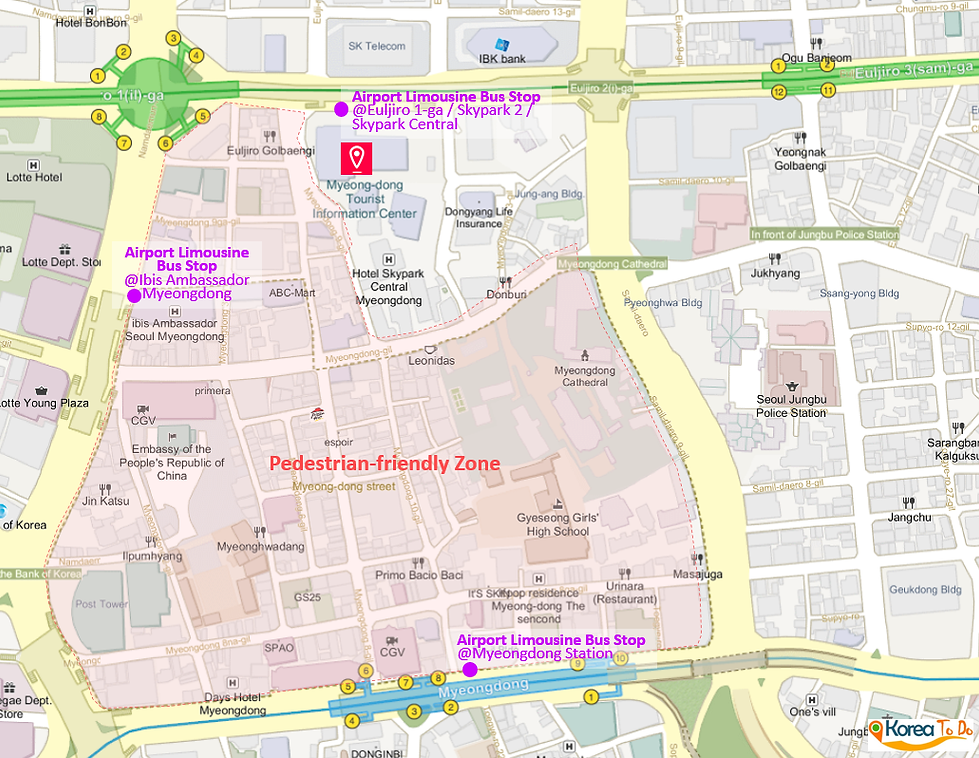 Map of Getting to Myeongdong Tourist Information Center | Seoul, Korea