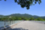Seoul Grand Park - Crossing Gwacheon Lake on the bridge