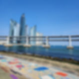 Millak Waterfront Park - View of Haeundae Marine City & Gwangandaegyo Bridge