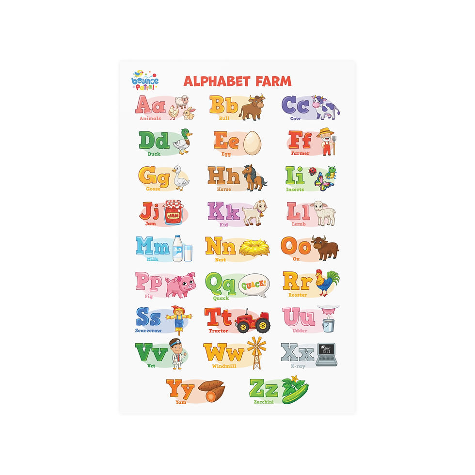Alphabet Farm Poster (Design B)